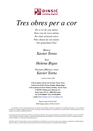 Tres obres per a cor