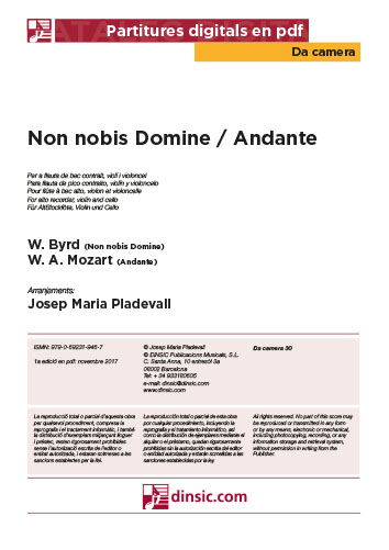 Non nobis Domine / Andante