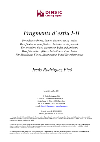 Fragments d'estiu I-II