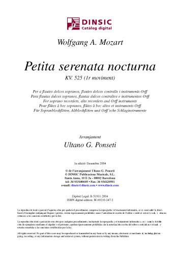 Petita serenata nocturna / KV 525 (1r moviment)