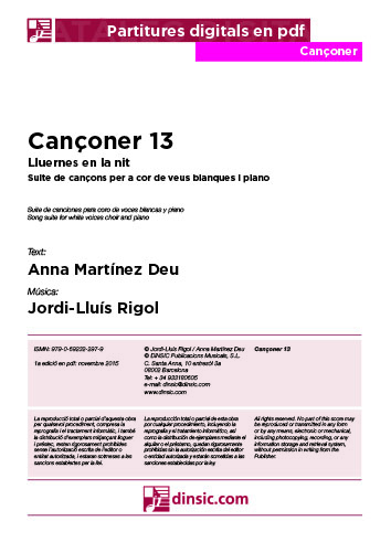 Cançoner 13: Lluernes en la nit