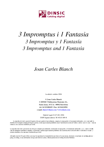 3 Impromptus y 1 Fantasía