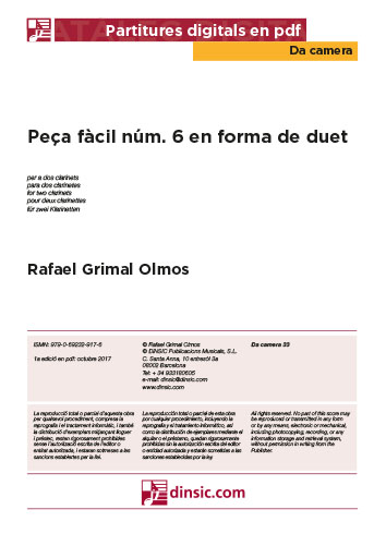 Peça fàcil núm. 6 en forma de duet 