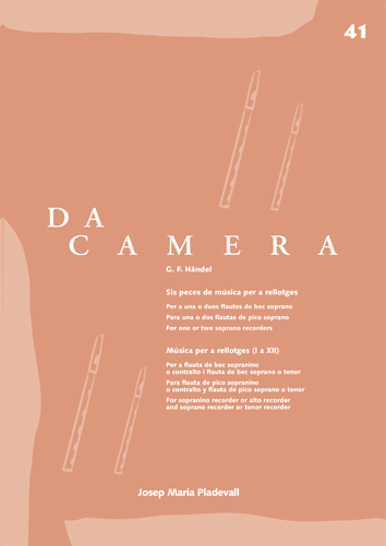 Da Camera 41: música per a rellotges adaptada per flauta de bec